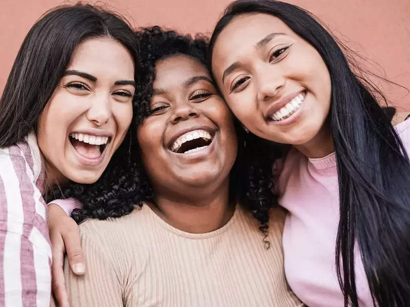group of smiling women