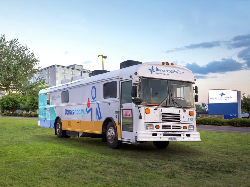 Baylor Scott & White Blood Center Bus