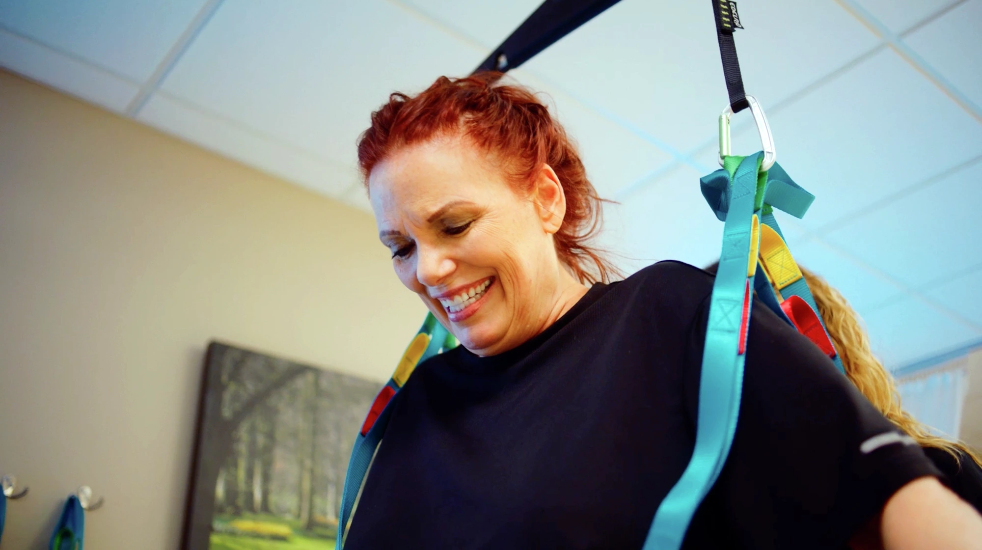 Still image of Lisa during rehab video
