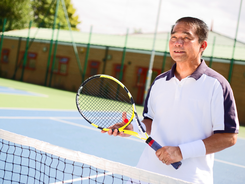 Tennis player back on the court after receiving shoulder and elbow care