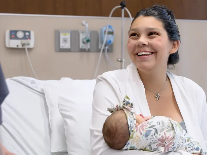 Still image from McKinney postpartum video