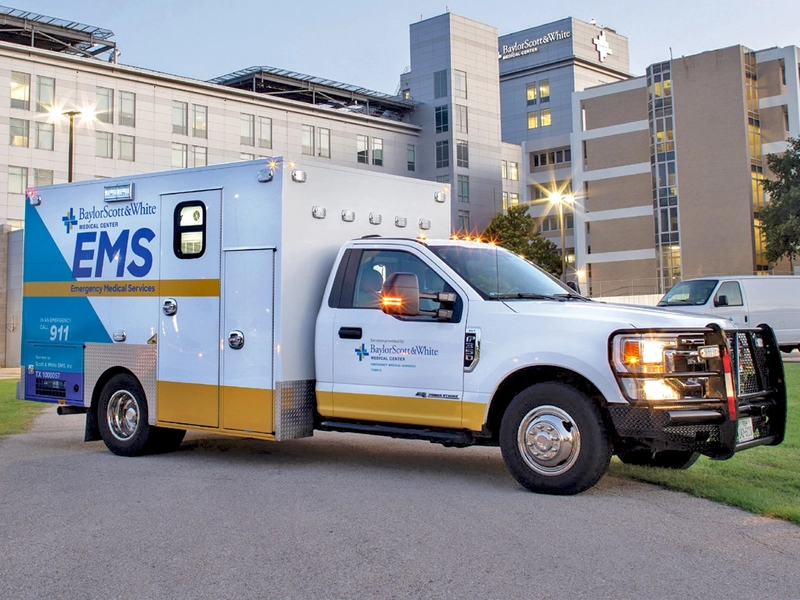 Baylor Scott & White Emergency Medical Services (BSWEMS) ambulance