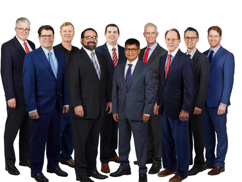 A group photo of the cardiac surgeons and vascular surgeons at our Dallas heart hospital.