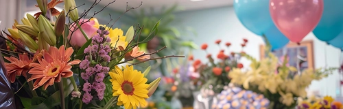 Flowers in a gift shop