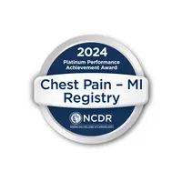 NCDR Platinum Performance Achievement Award - Chest Pain - MI Registry