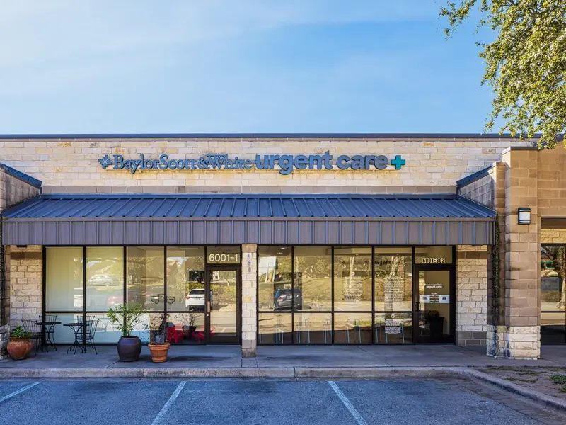 Exterior view of the Urgent Care+ facility in Austin, Texas