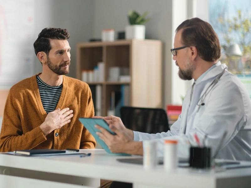 doctor discussing heart valve surgery with a patient
