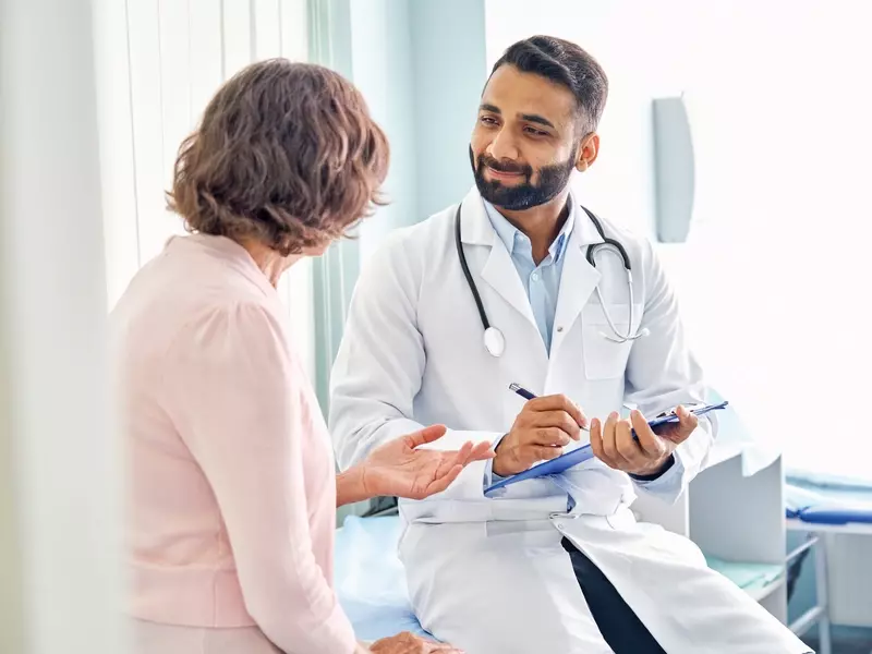patient consulting with doctor