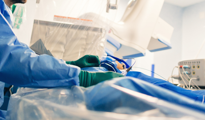 Doctor performing surgery