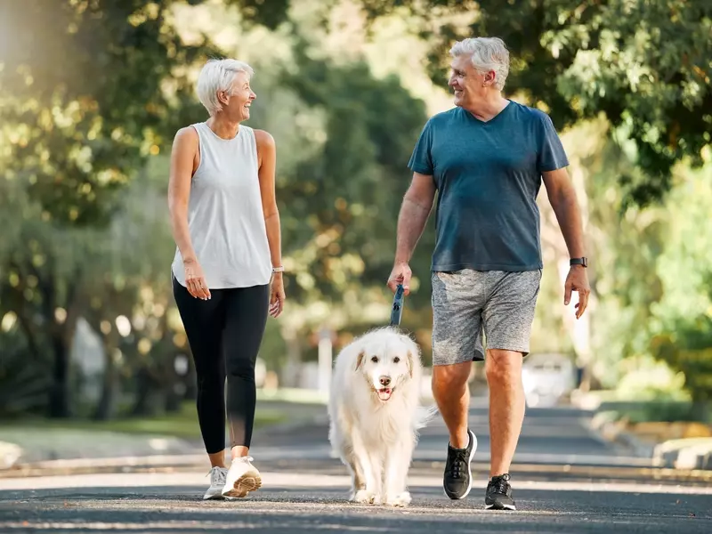 Bladder Pain Syndrome patient outside on a walk