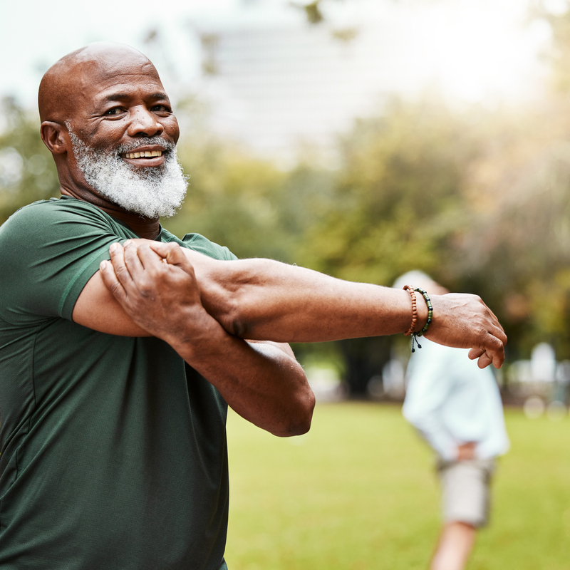 Active man living well after a heart attack