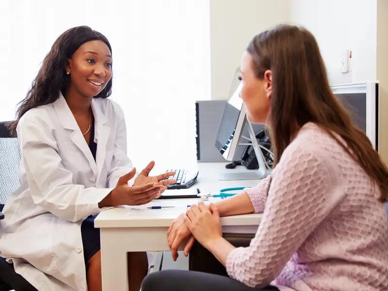 doctor discussing lumpectomy with a patient