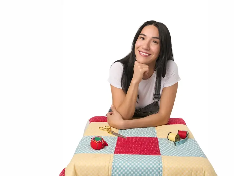 Kaitlin Villanueva Physical therapist Quilter and new mom