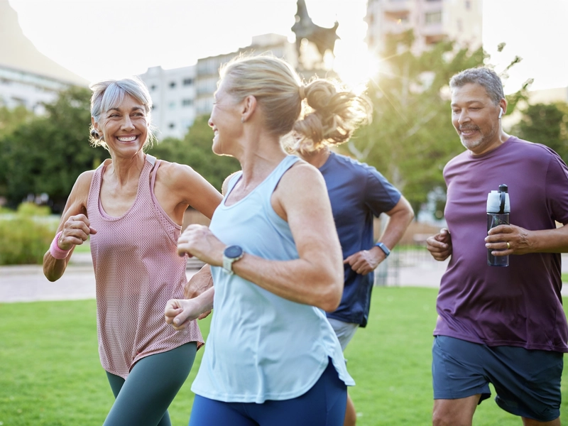 People jogging in the park